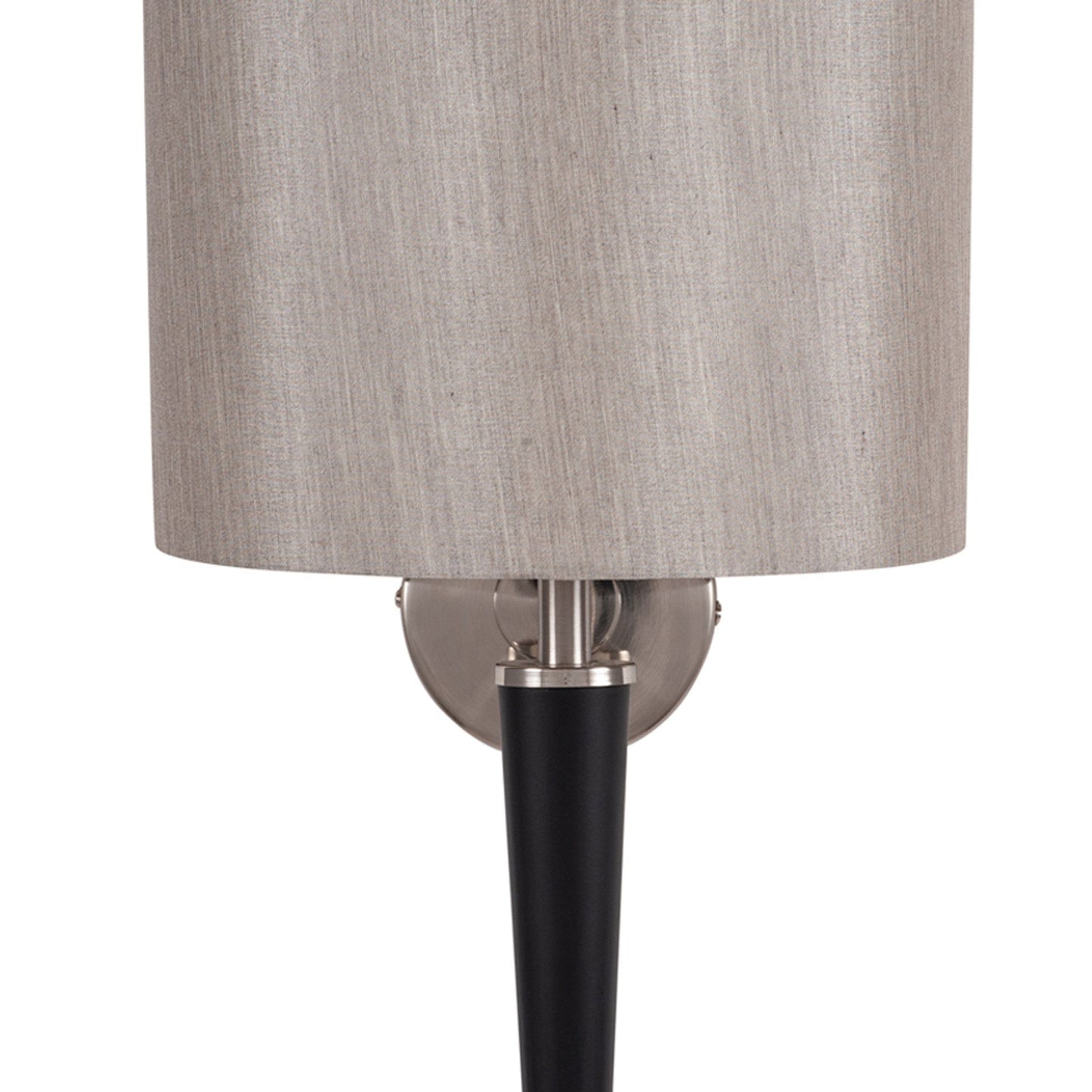 Lowry Brushed Silver & Matt Black Metal Wall Lamp