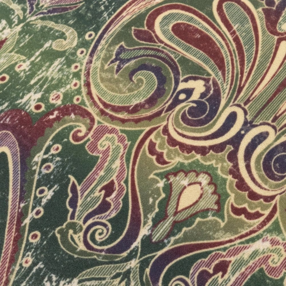 Vintage Damask Green Cushion 45cm x 45cm