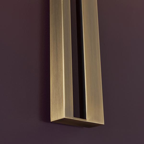 Strand Wall Light Matt Antique Brass & Mink
