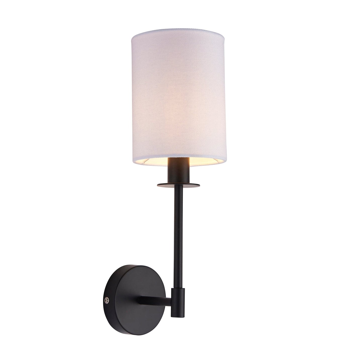 Soho Matt Black Wall Light with Shade
