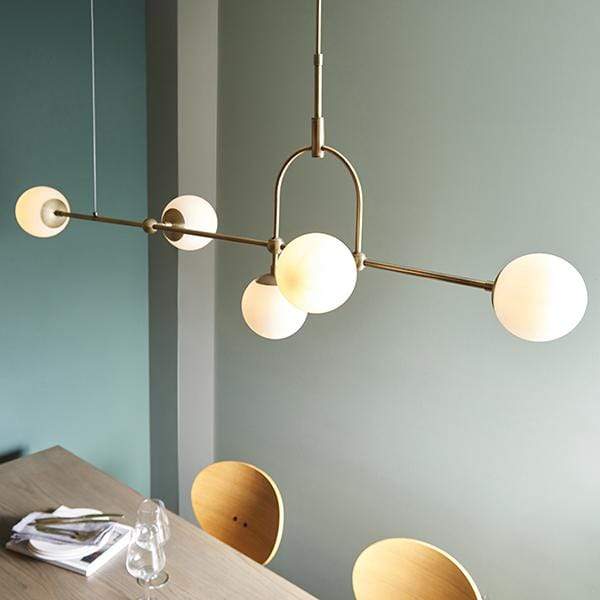 Keleti 5 Light Bar Matt Antique Brass Pendant