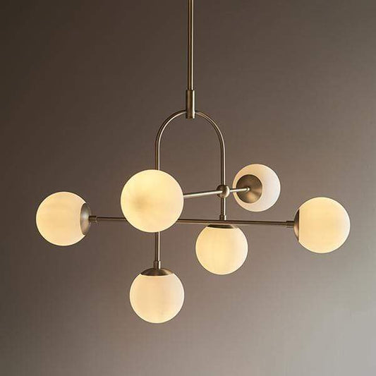 Keleti 6 Light Matt Antique Brass Ceiling Pendant
