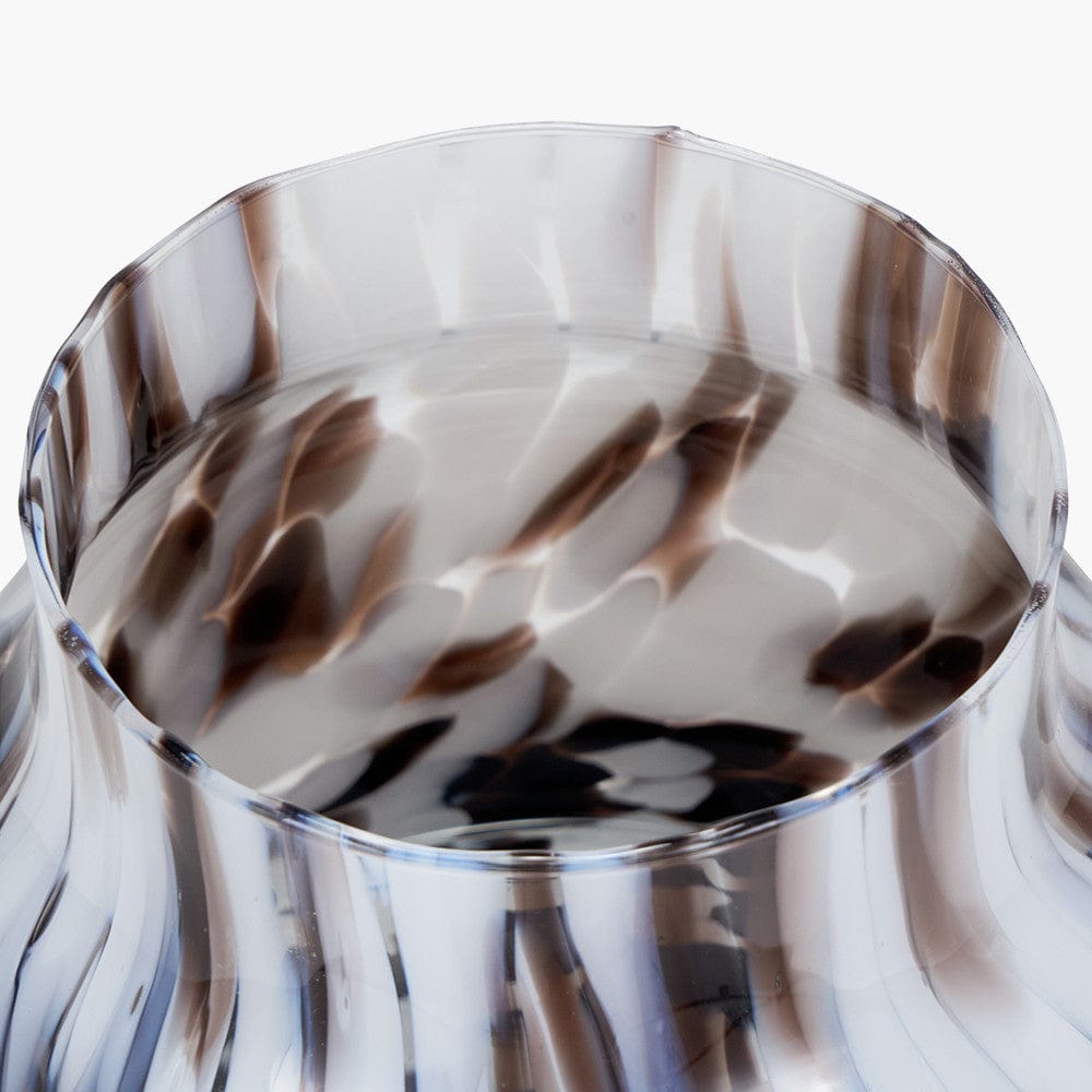 Tortoiseshell Short Glass Vase