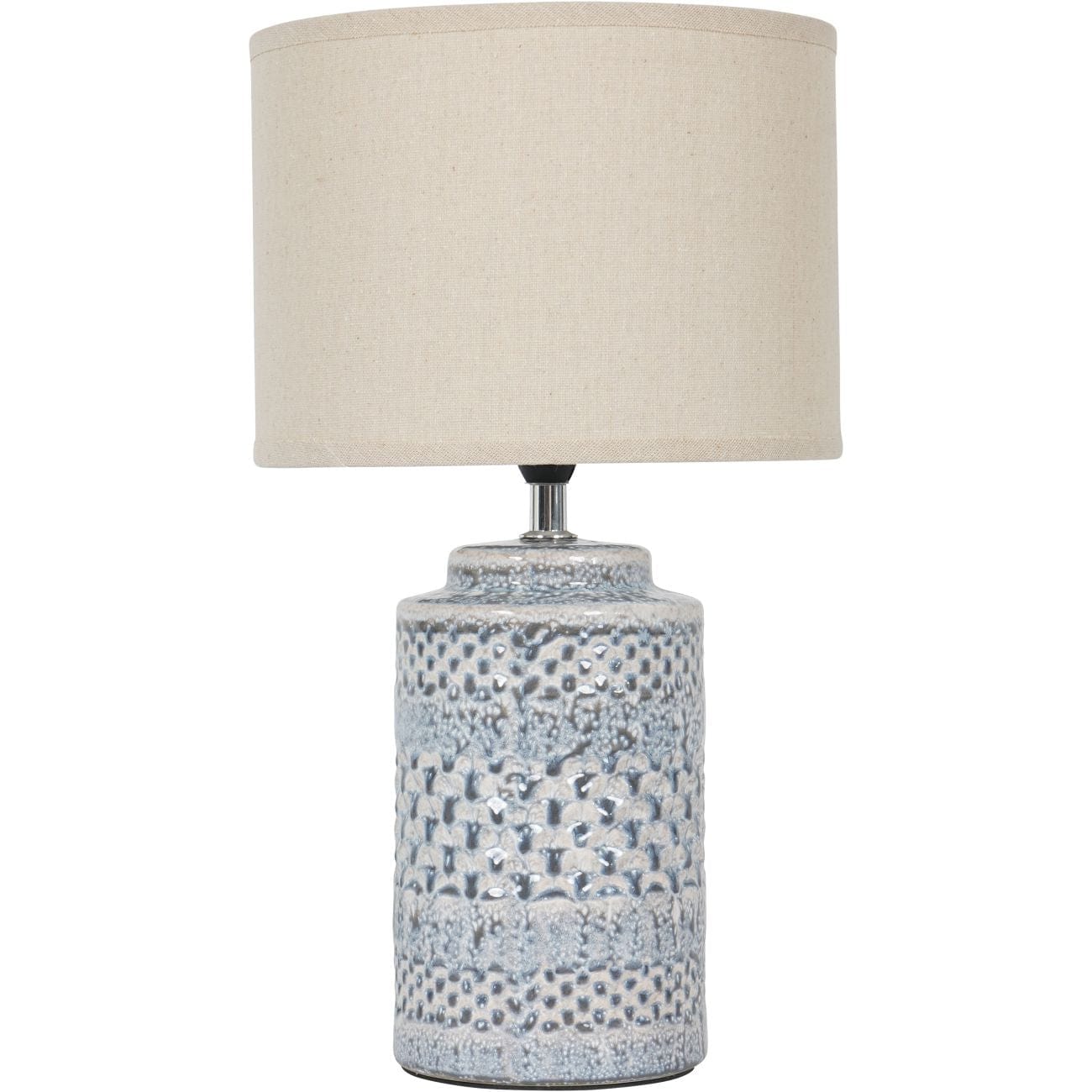 Wild Seas Table Lamp with Cream Drum Shade