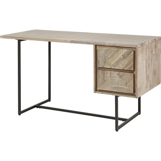 Marca Acacia Wood 2 Drawer Desk