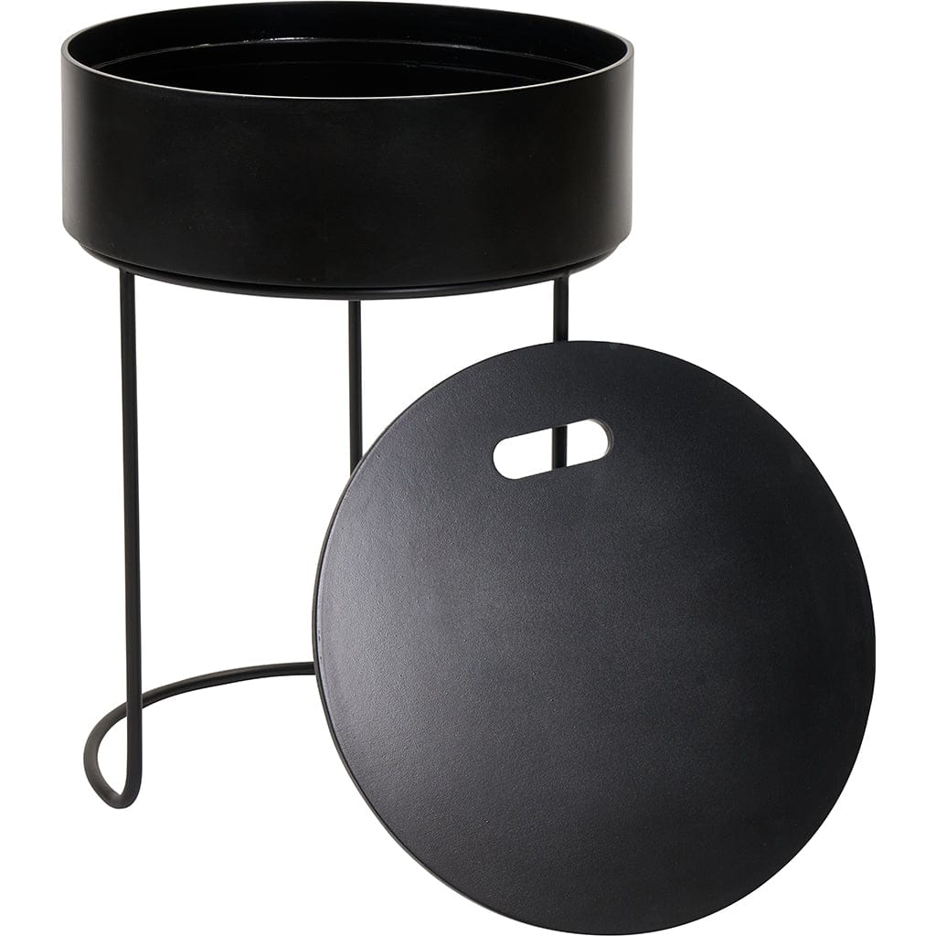 Hugo Black Wood & Black Storage Table