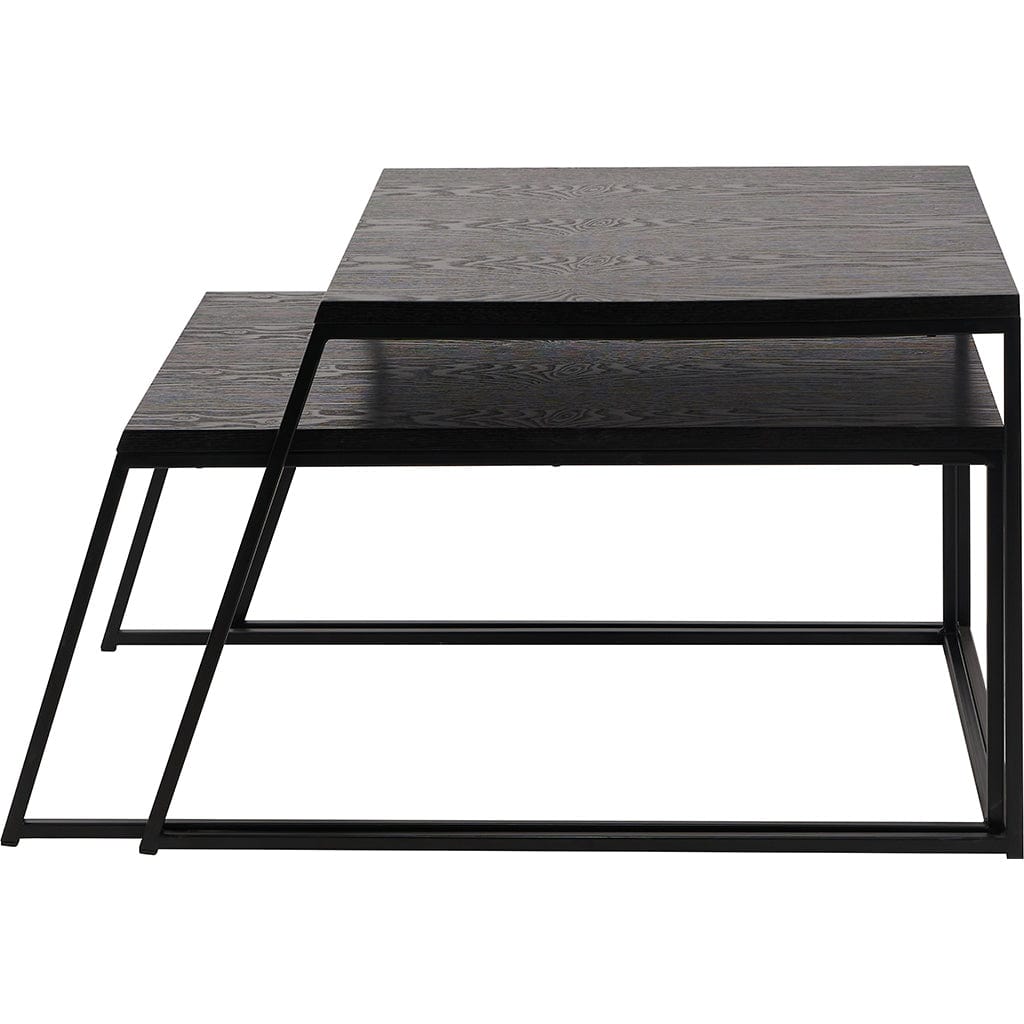Mashiko Black Ash Veneer Set of 2 Coffee Tables