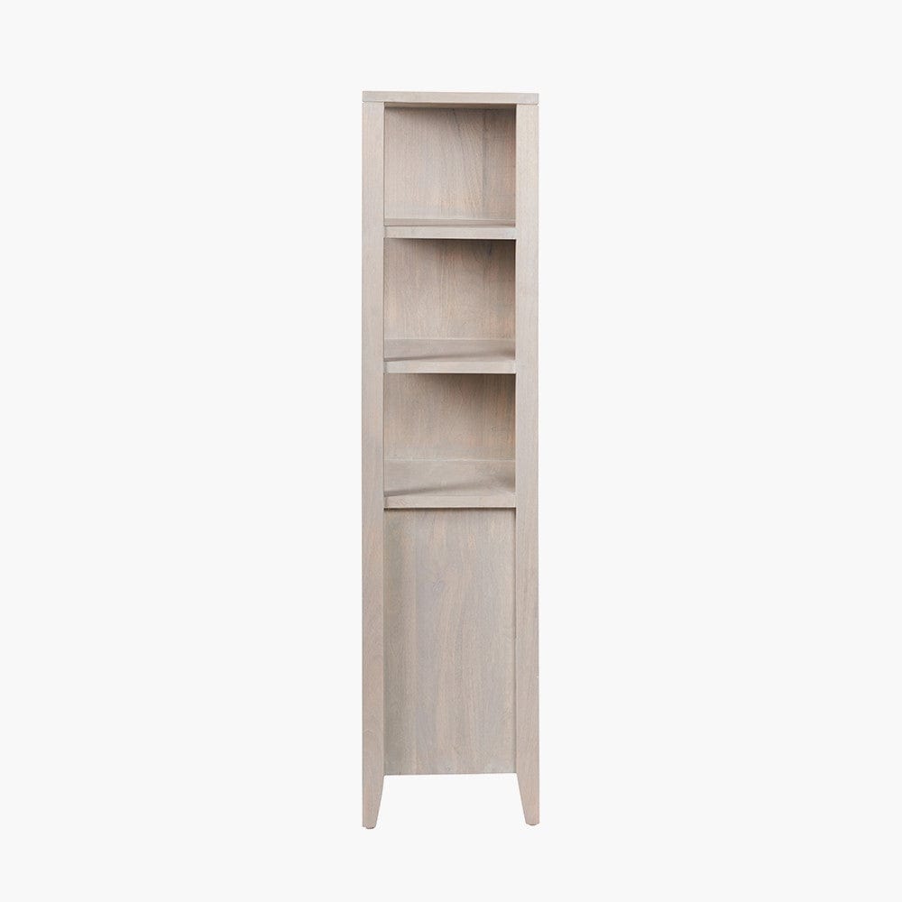 Khao Light Grey Mango Wood 2 Door 6 Niche Shelf Unit