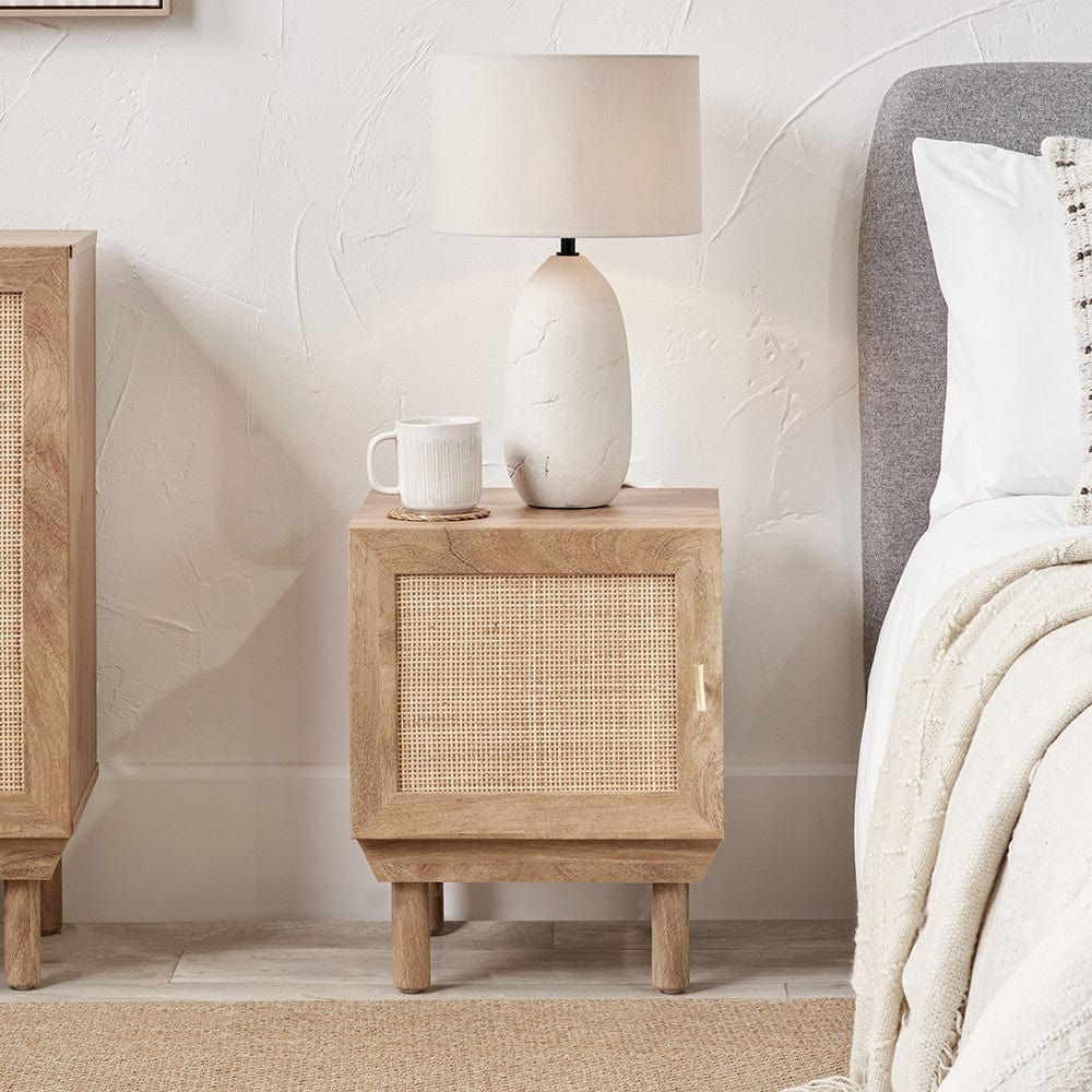 Henrik Natural Rattan 1 Door Bedside Unit
