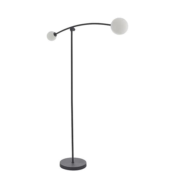 Miro 2 Light Matt Black Floor Lamp