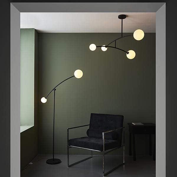 Miro 2 Light Matt Black Floor Lamp