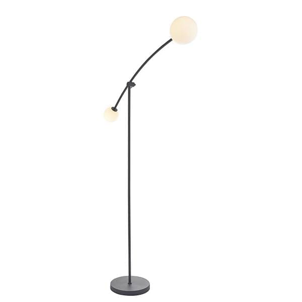 Miro 2 Light Matt Black Floor Lamp