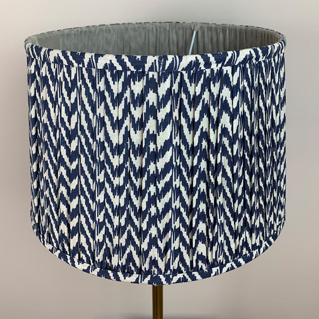 Gold Stick Table Lamp with Square Foot with Vienna Pleated Shade