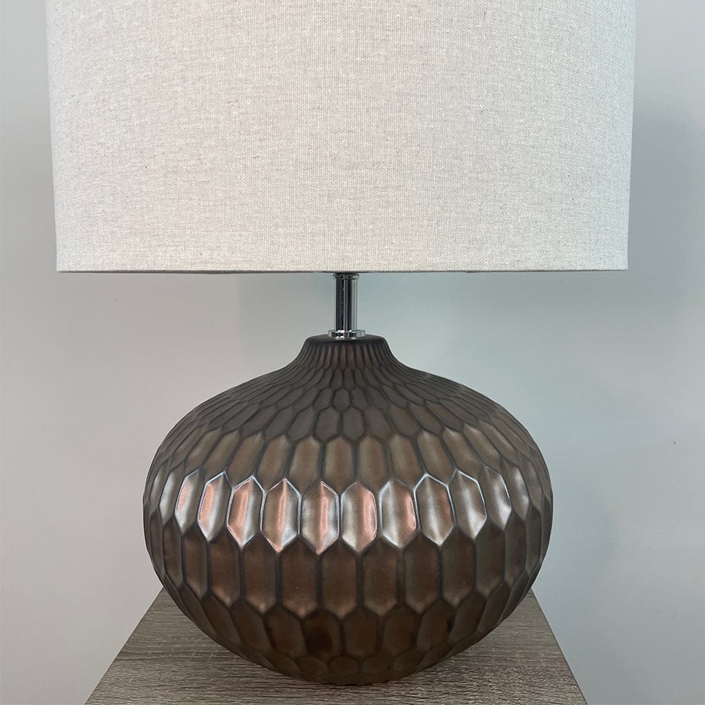 Cassius Bronze Textured Glazed Ceramic Table Lamp