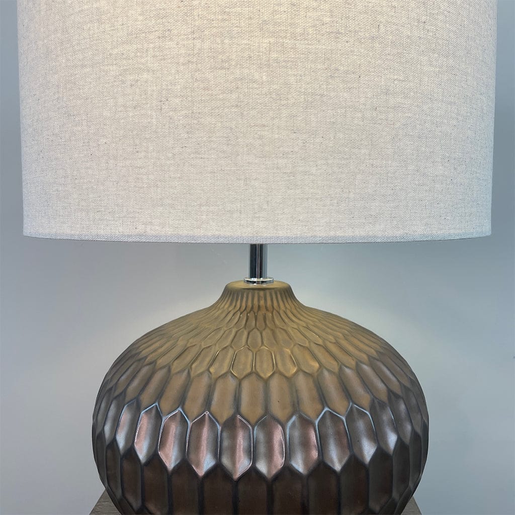 Cassius Bronze Textured Glazed Ceramic Table Lamp