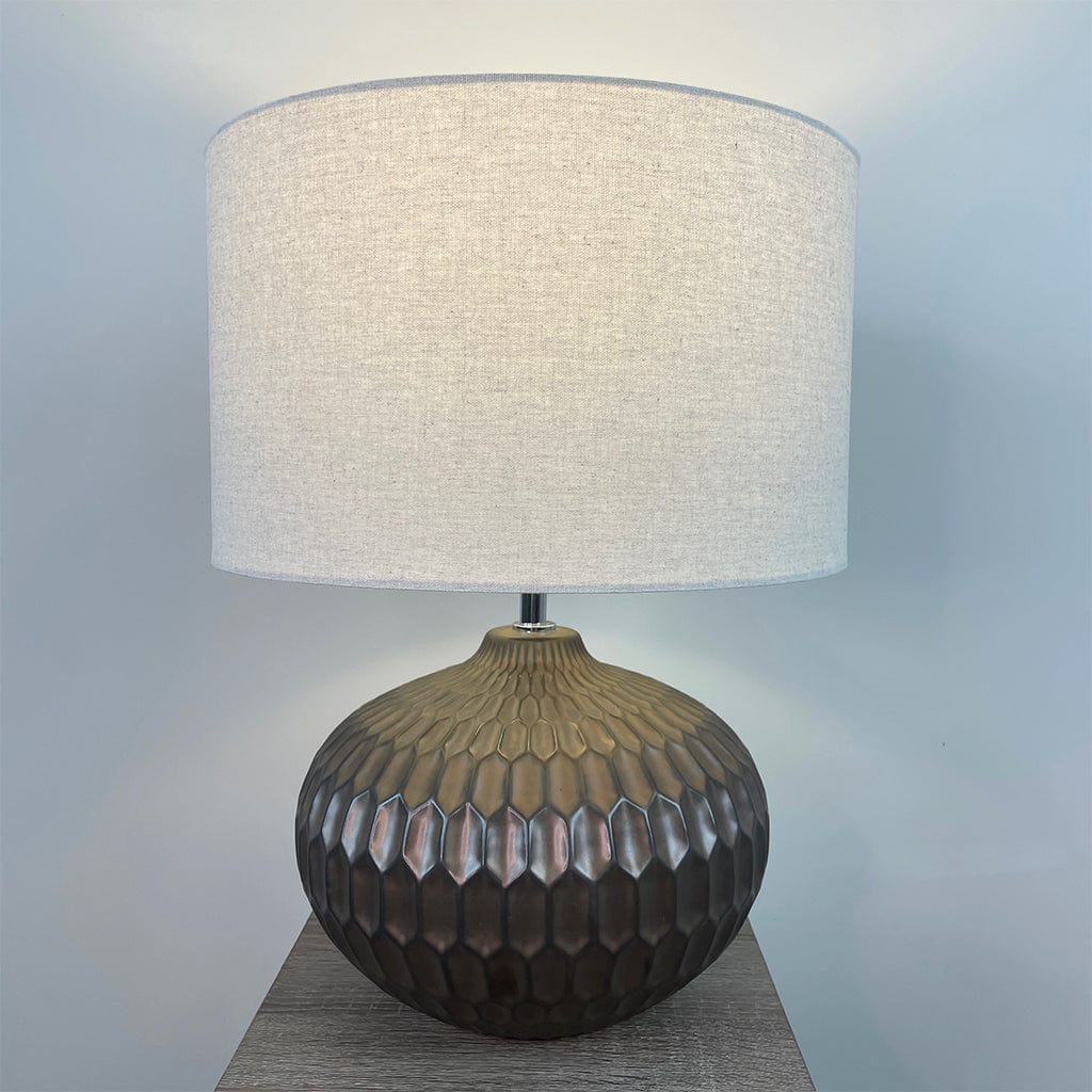 Cassius Bronze Textured Glazed Ceramic Table Lamp