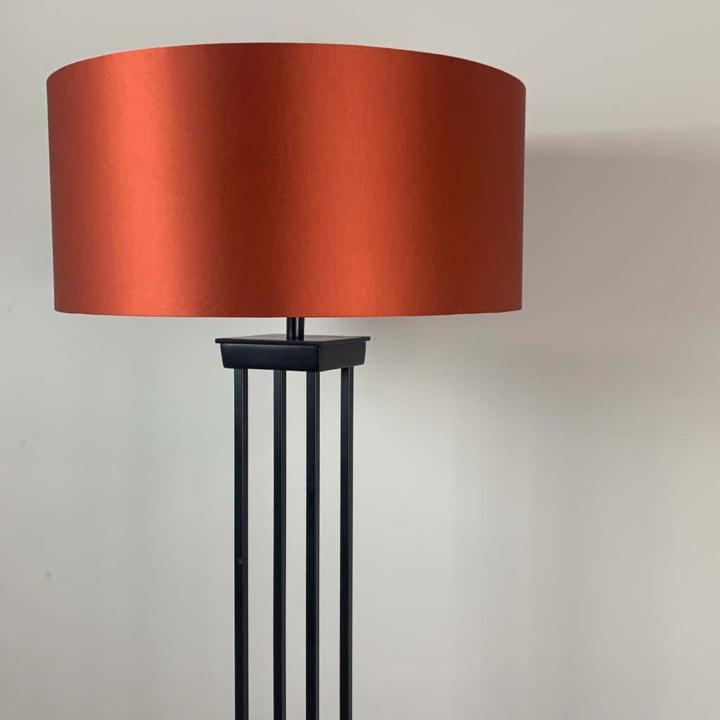 Matt Black Metal Four Post Floor Lamp