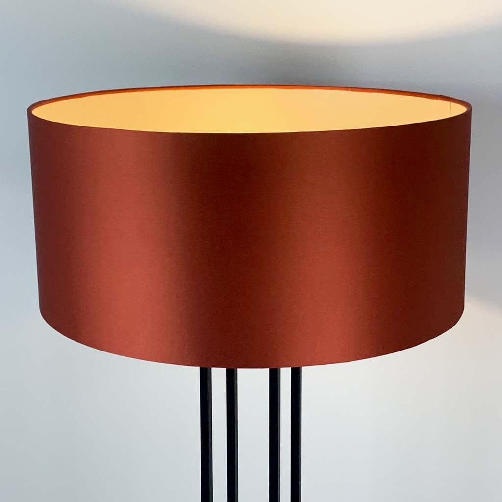 Matt Black Metal Four Post Floor Lamp