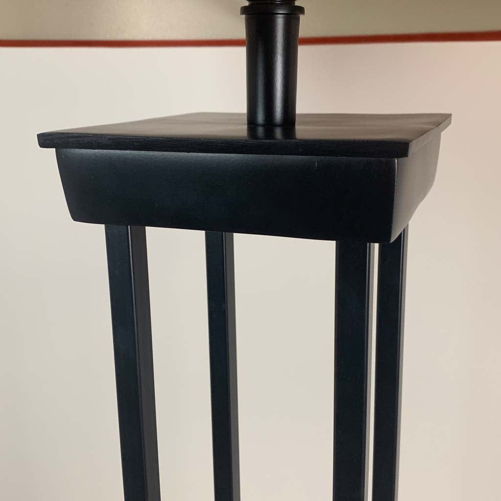Matt Black Metal Four Post Floor Lamp
