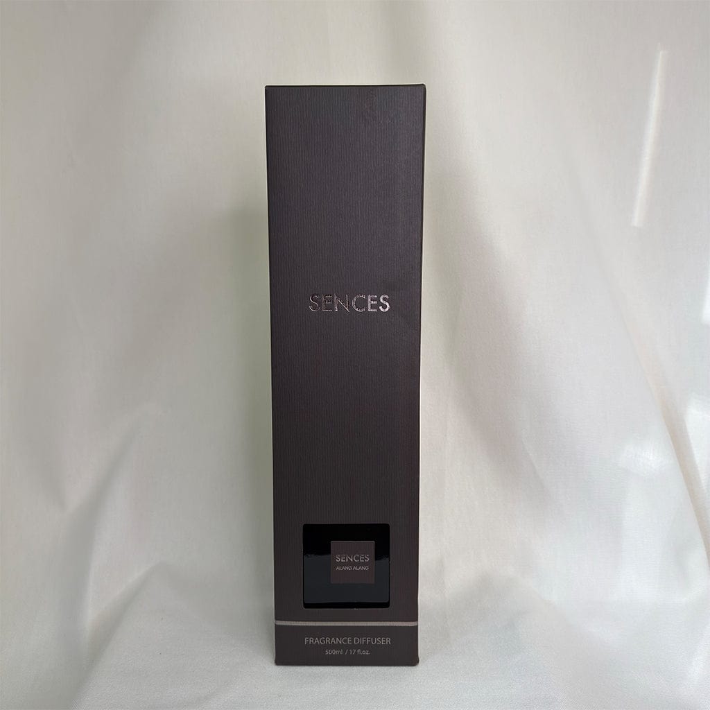 Black Sences fragrance diffuser box on a white background
