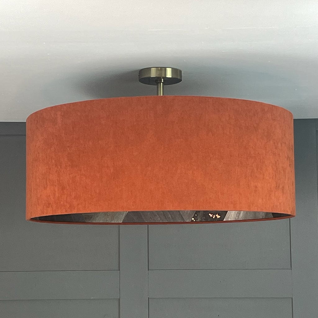 Arte Formations Wallpaper Lined Pendant Shade with Spice Outer