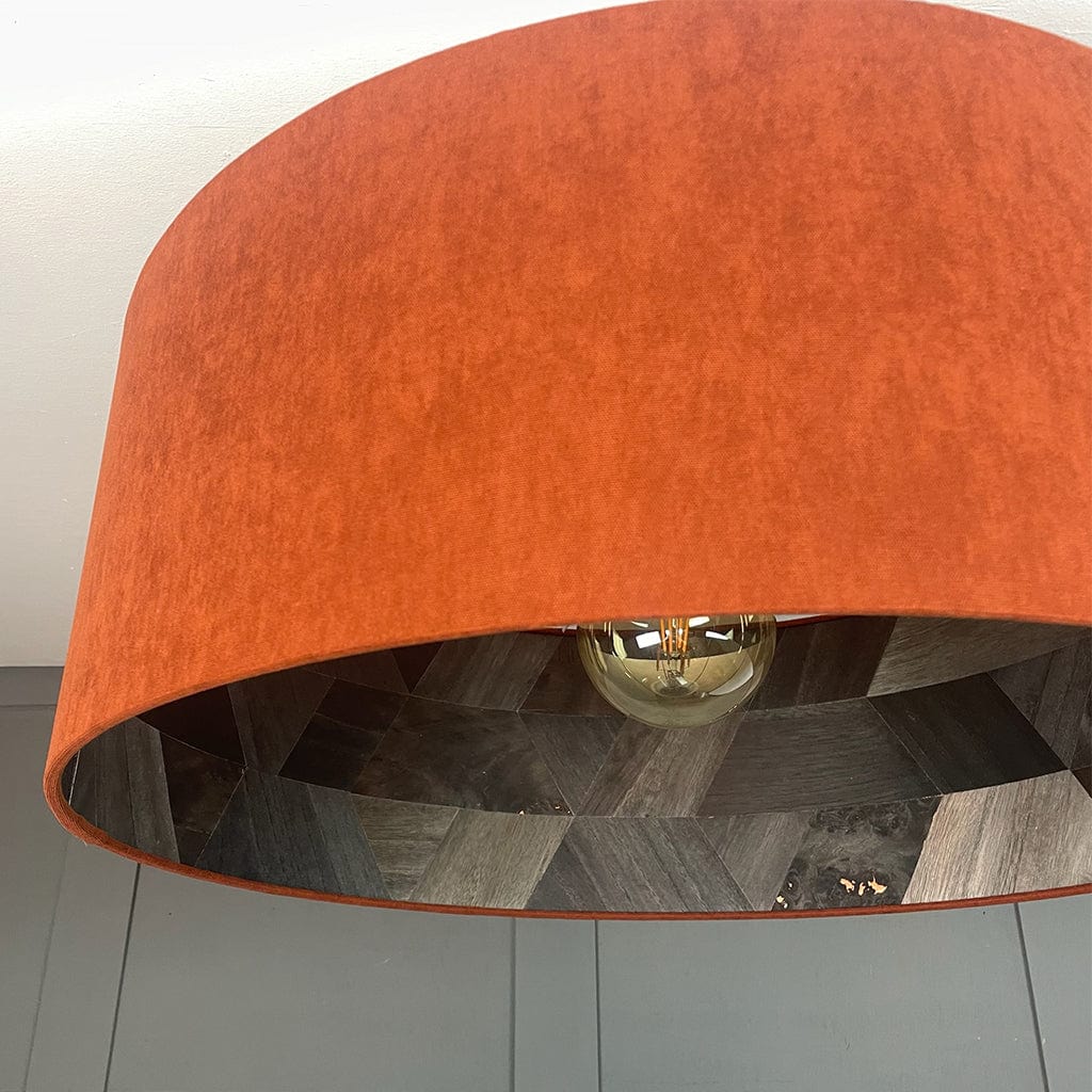 Arte Formations Wallpaper Lined Pendant Shade with Spice Outer