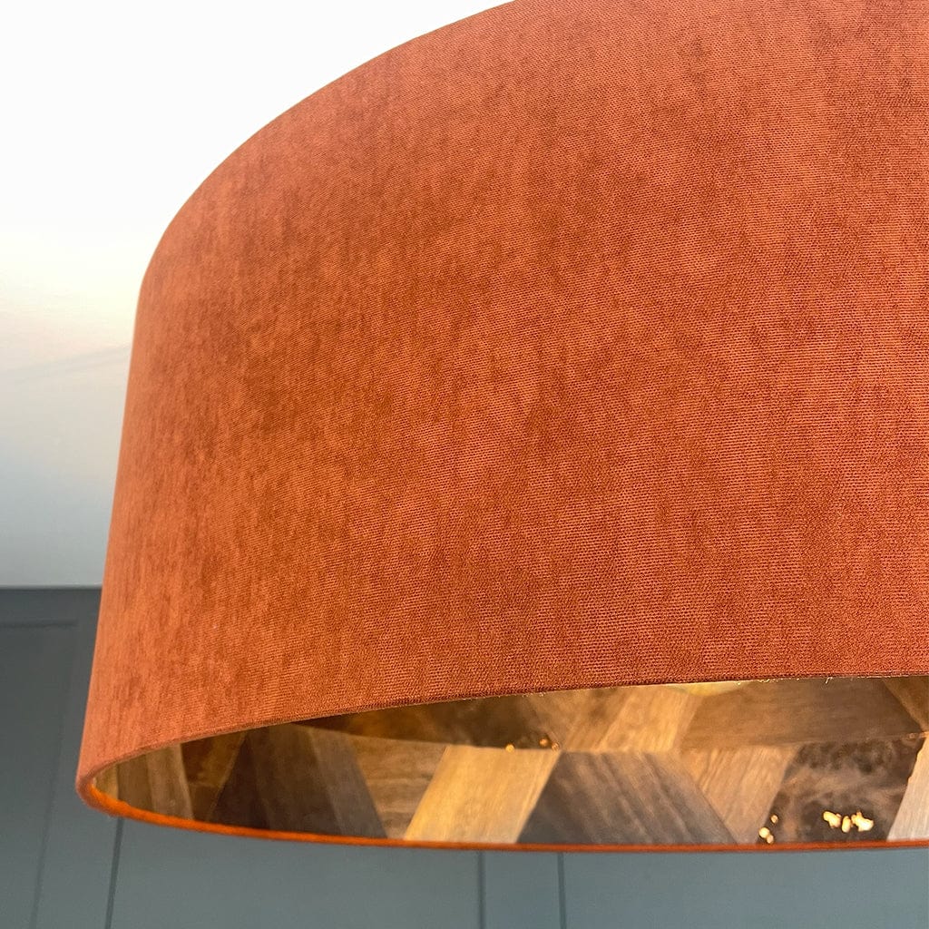 Arte Formations Wallpaper Lined Pendant Shade with Spice Outer