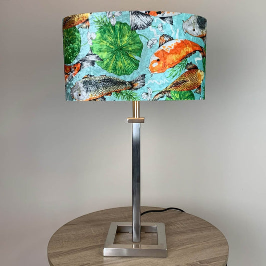 Aura Brushed Steel Table Lamp Base Only