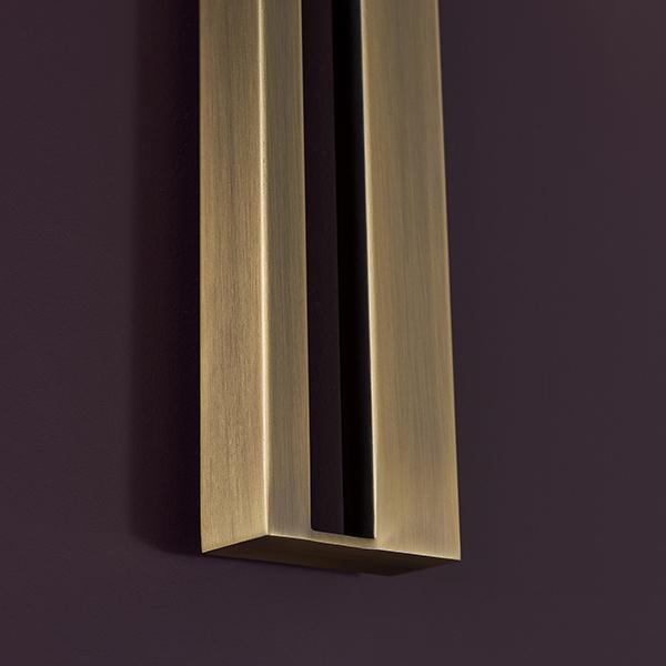 Strand Wall Light Matt Antique Brass & Mink