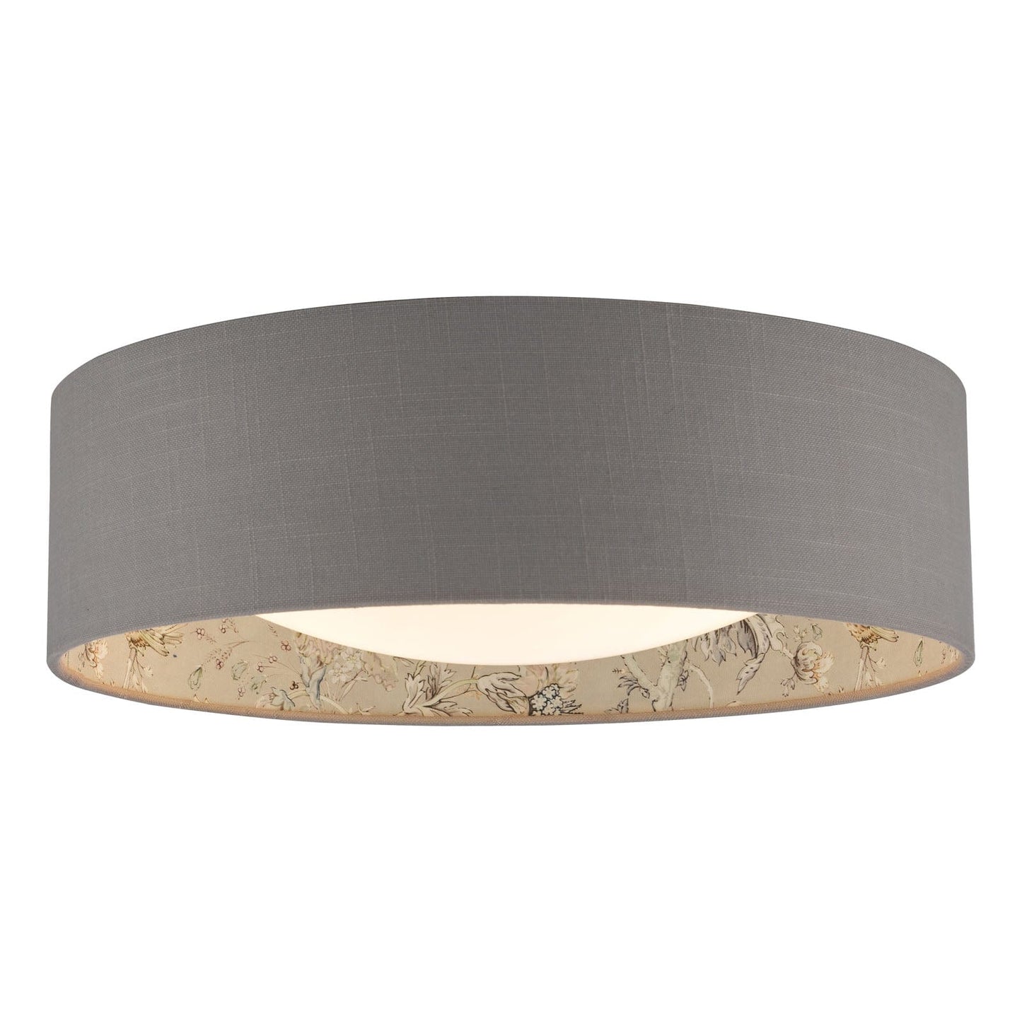 Birch 2 Light Taupe Flush Ceiling Light