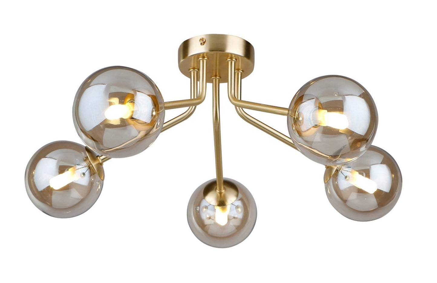 Ronda 5 Light Semi Flush Satin Gold