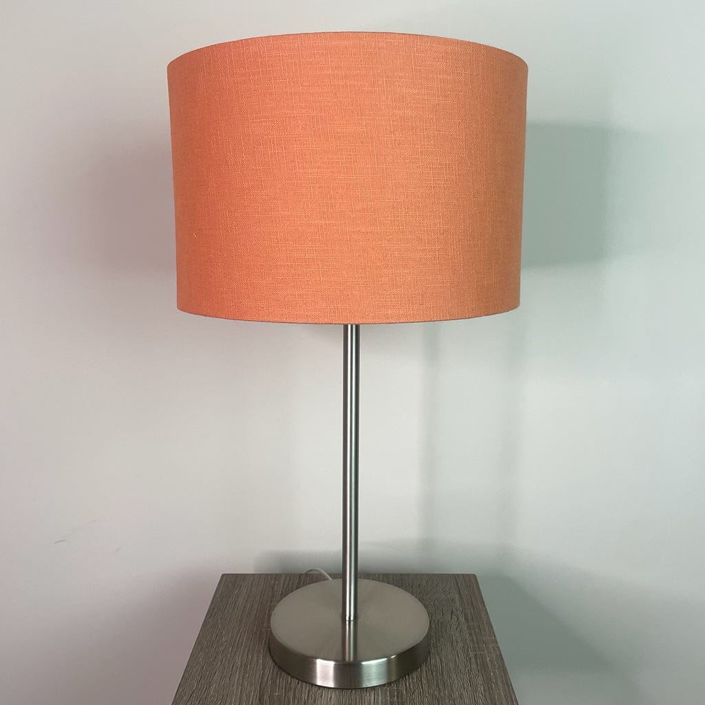 Belford Brushed Steel Table Lamp with Choice of Shade