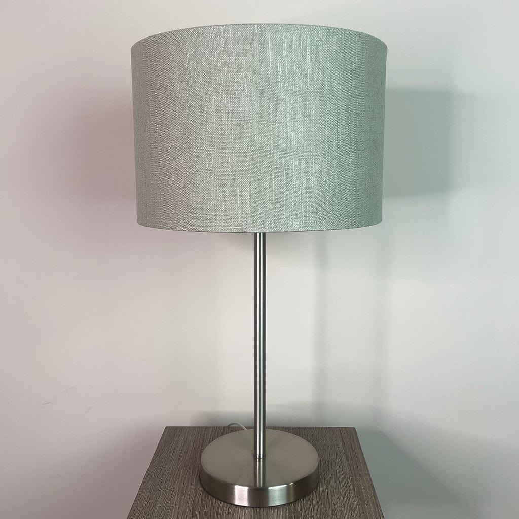 Belford Brushed Steel Table Lamp with Choice of Shade