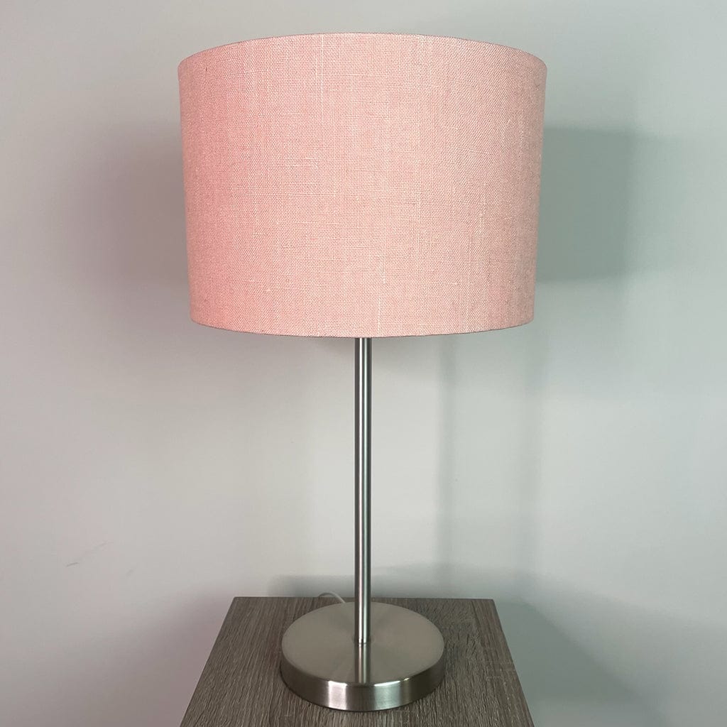 Belford Brushed Steel Table Lamp with Choice of Shade