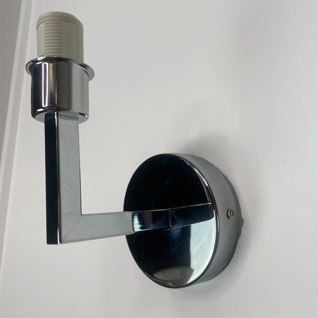 Emma Polished Chrome Wall Light with Stockholm Faux Silk Shade