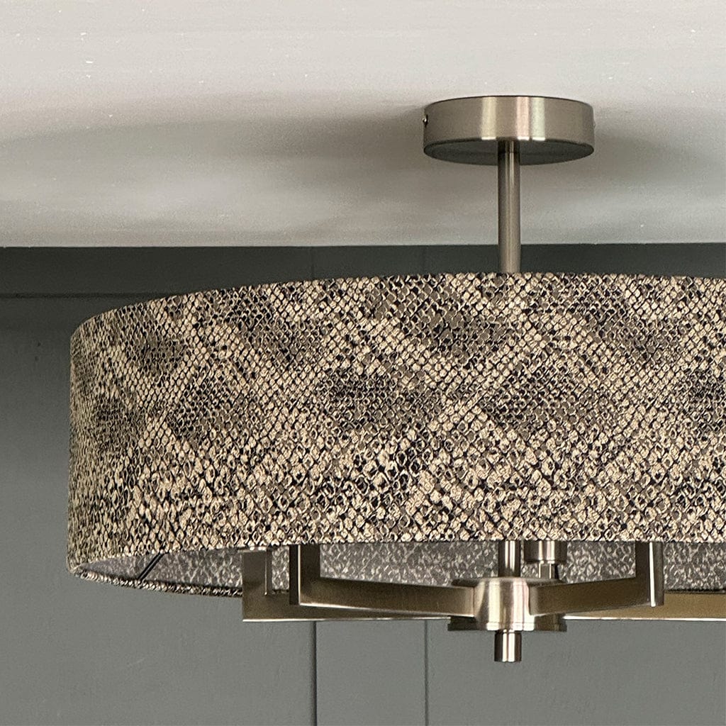Circa 5 Light Brushed Steel with Viper Bronze