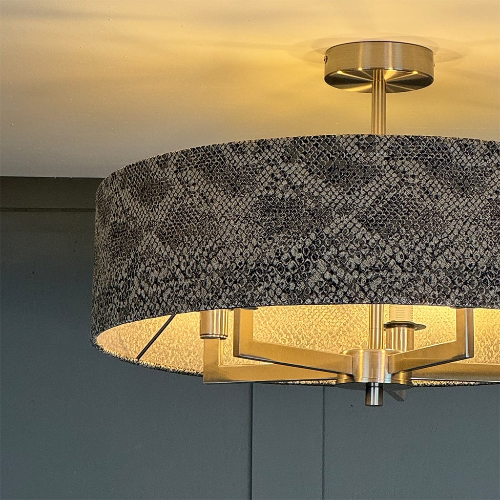 Circa 5 Light Brushed Steel with Viper Bronze