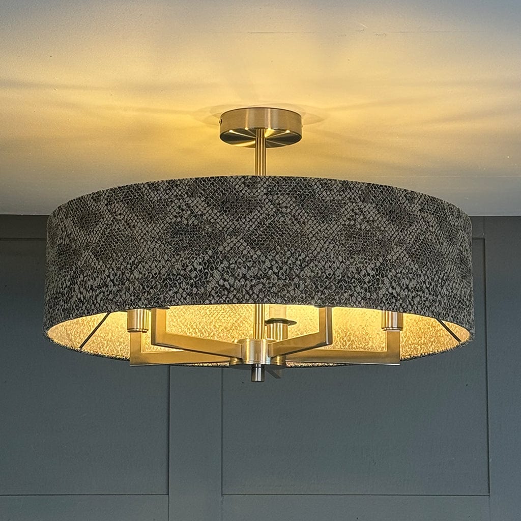 Circa 5 Light Brushed Steel with Viper Bronze