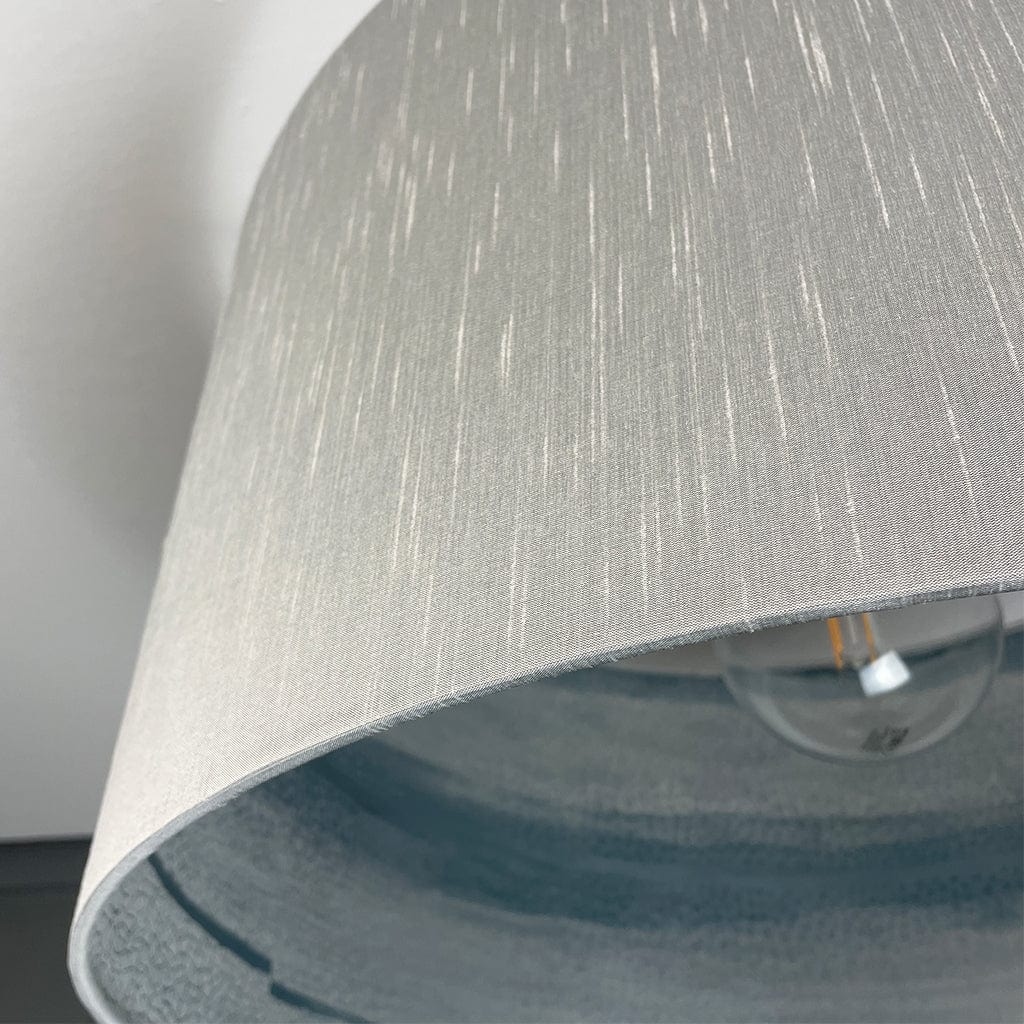 Otter Ferry Wallpaper Lined Pendant Shade with Astor Titanium