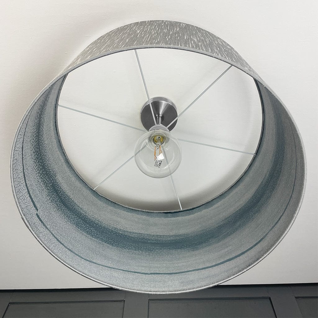 Otter Ferry Wallpaper Lined Pendant Shade with Astor Titanium
