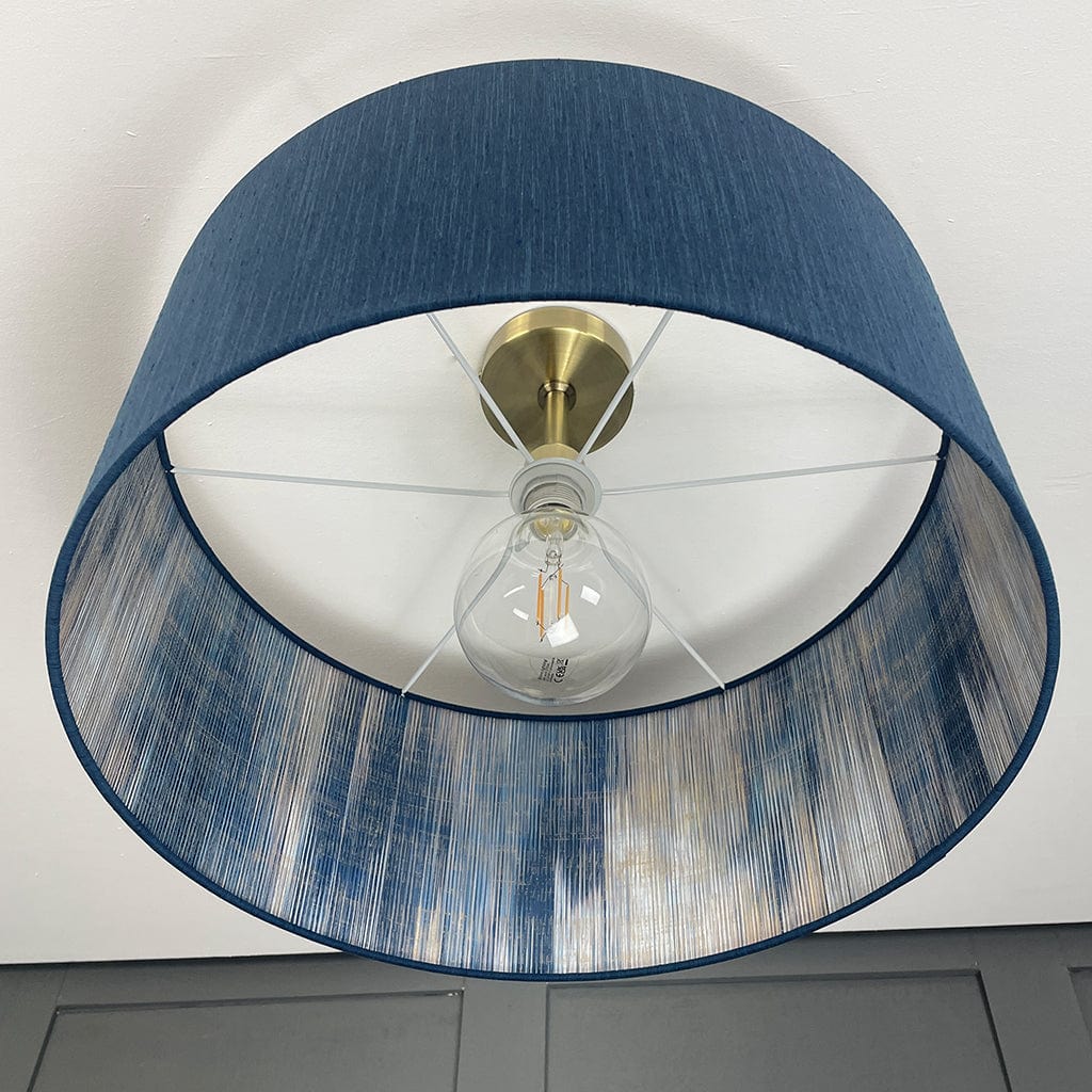 Serengeti Midnight Lined Pendant Shade with Tussah Navy