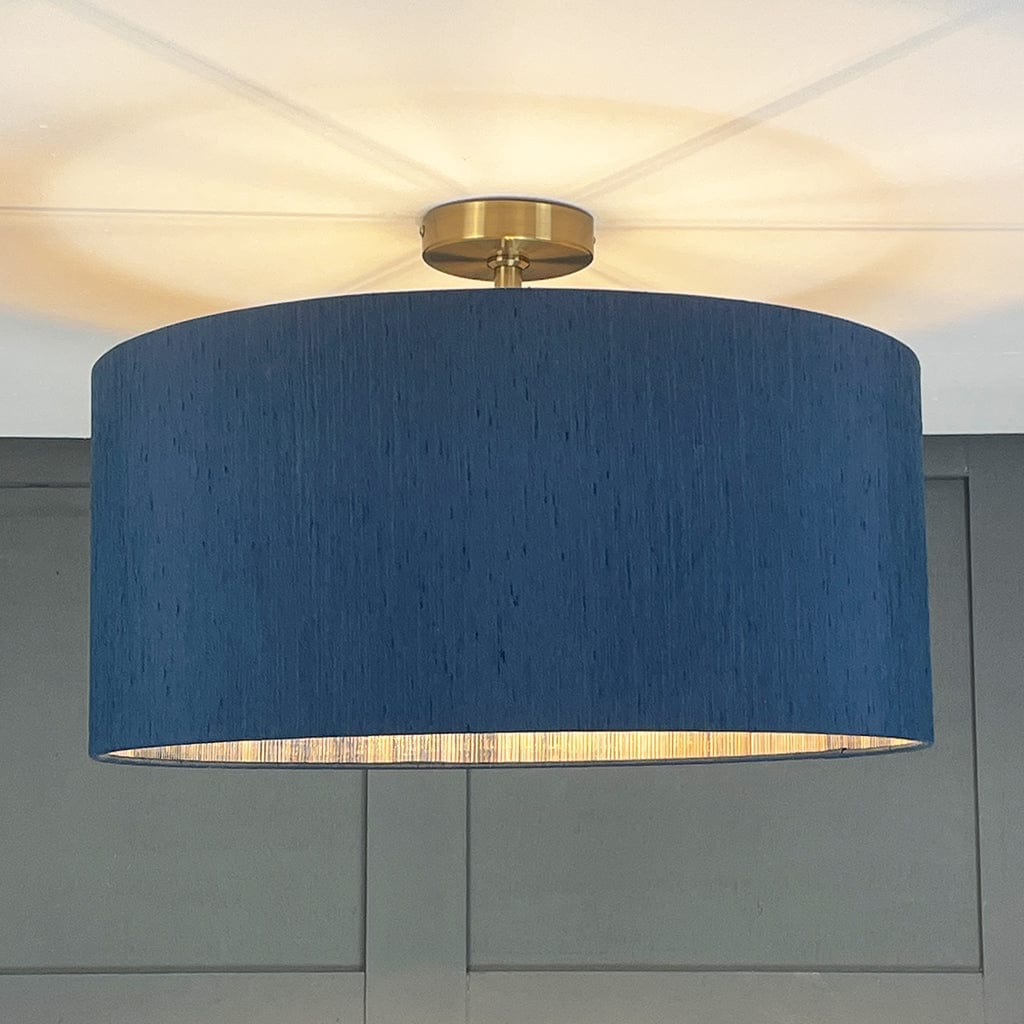 Serengeti Midnight Lined Pendant Shade with Tussah Navy
