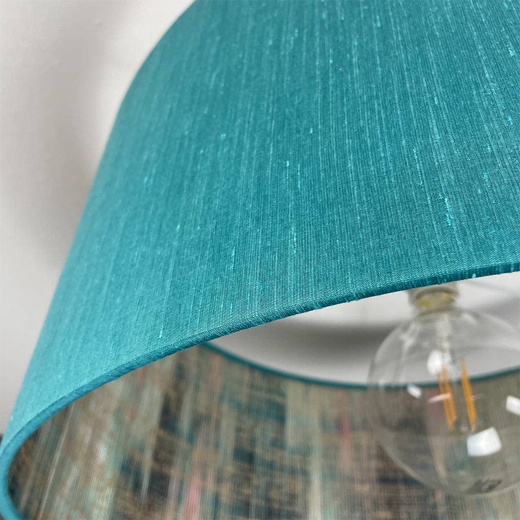 Serengeti Mineral Lined Pendant Shade with Tussah Peacock