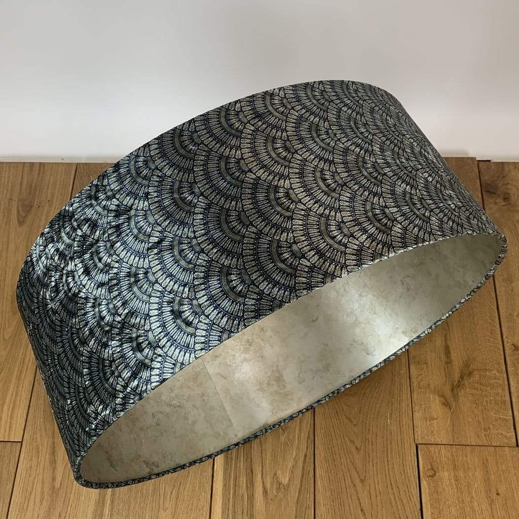 Fantail Sapphire Pendant Shade & Champagne Burnish Lining