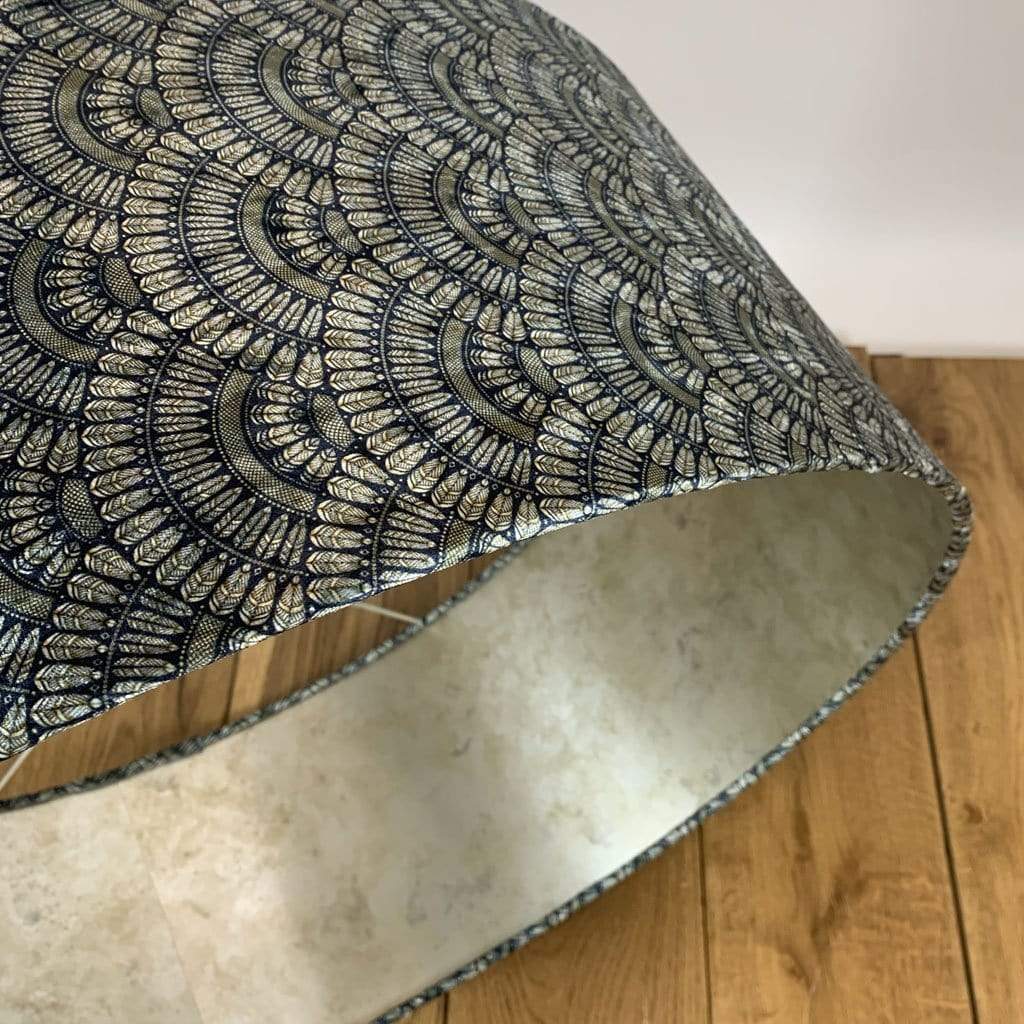 Fantail Sapphire Pendant Shade & Champagne Burnish Lining