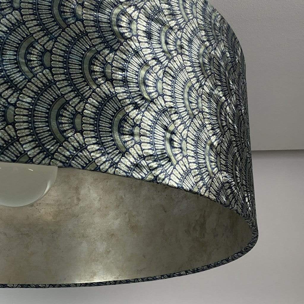 Fantail Sapphire Pendant Shade & Champagne Burnish Lining