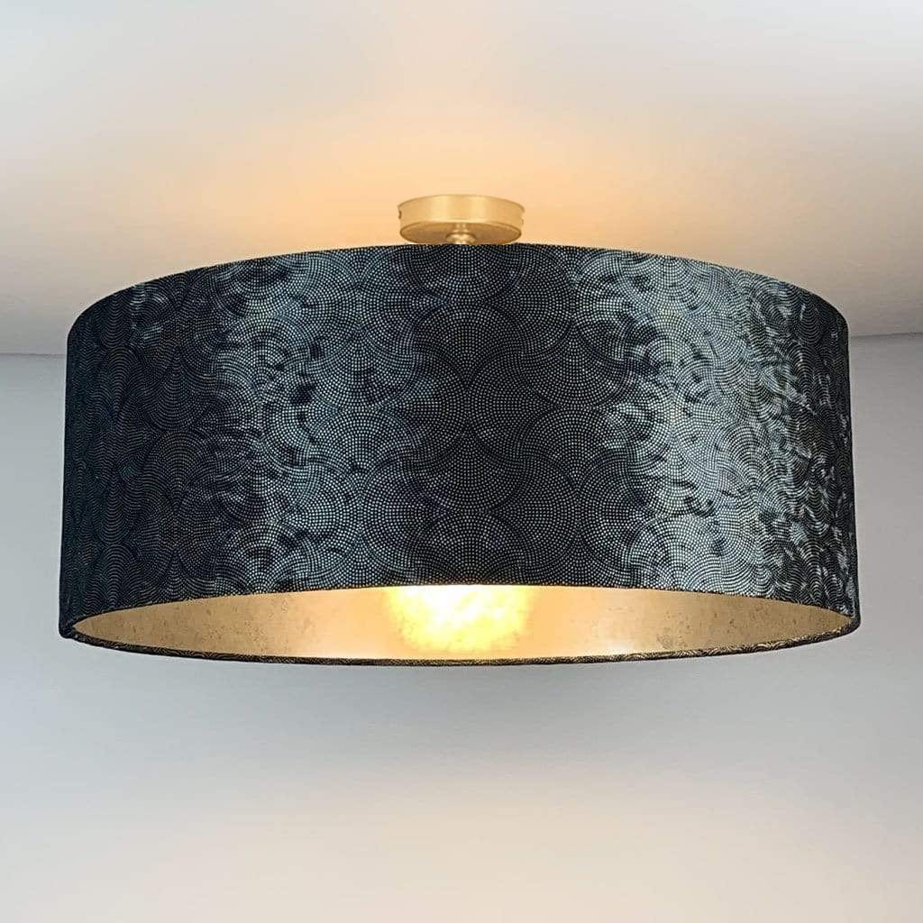 Pangolin Sapphire Ice Velvet Pendant Shade with Champagne Burnish Lining