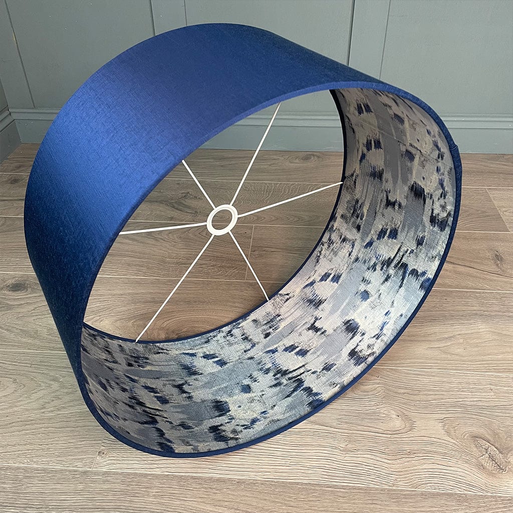 Carnaby Midnight Pendant Shade with Solaris Blue & Grey Lining