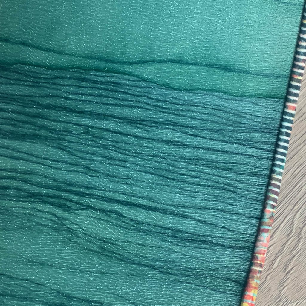 Chameleon Velvet Pendant Shade with Anthology Metamorphic Amazonite Apatite Wallpaper Lining