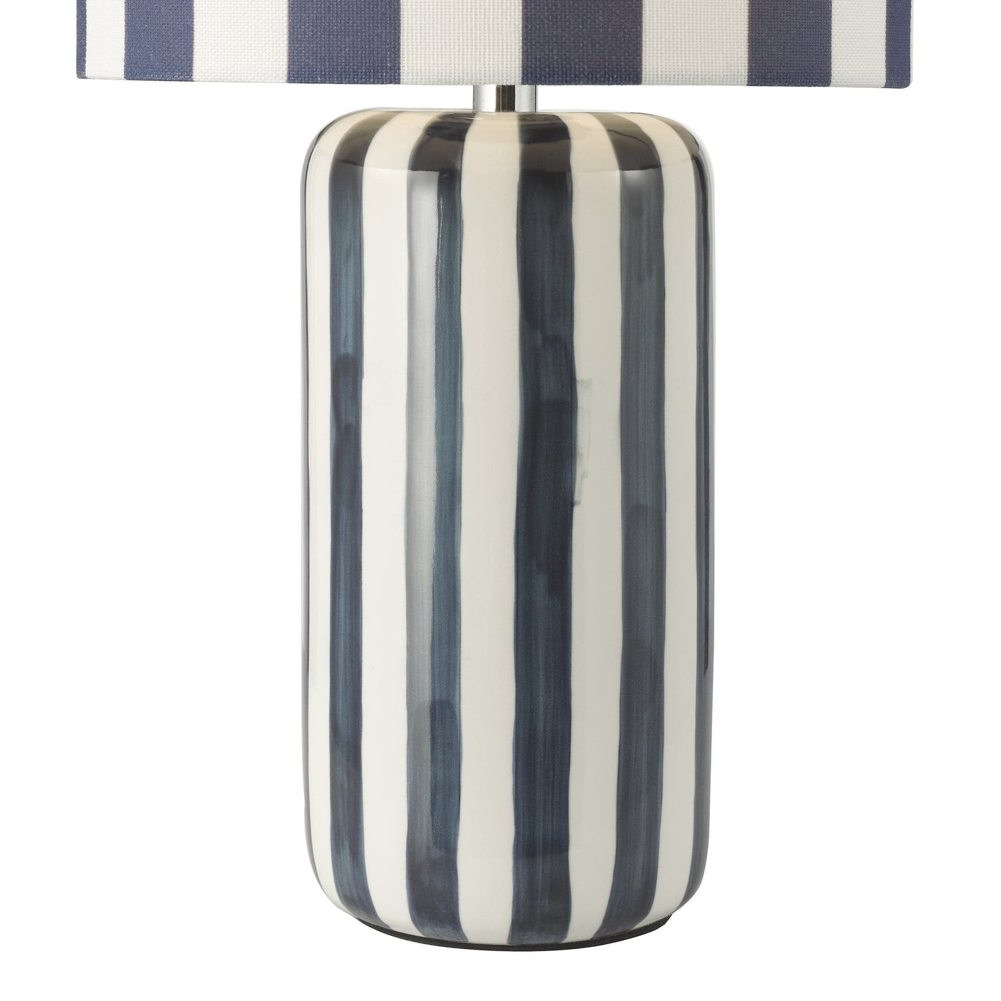 Cicada Blue Striped Table Lamp With Shade